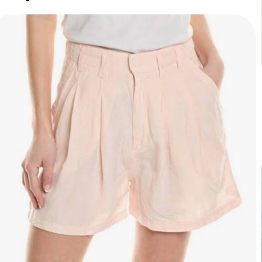 Free People Light Pink Calla Linen High Waist Shorts, NWT - Picture 7 of 7